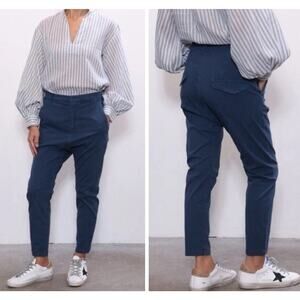 Nili Lotan Paris Pants Women’s Size 12 Blue Drop Crotch Made In USA 111/88 80NL